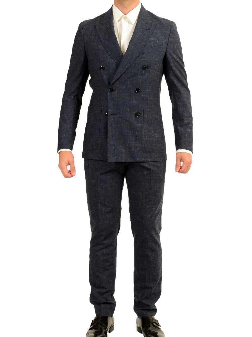 Hugo Boss Men's C-Huge-2pcs-DB-251 Wool Linen Double Breasted Suit US 38R IT 48R